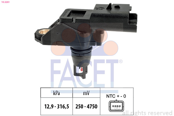 Senzor presiune aer # Ford C-max 2010 2011 2012 2013 2014 2015 2016 2017 2018 2019 2020 2021 2022 2023 2024 2025 # 10 3261 # FACET
