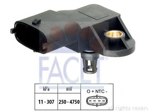 Senzor presiune aer LANCIA DELTA III (844) (2008 - 2014) FACET 10.3082 piesa NOUA