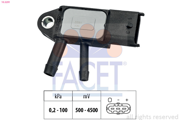 Senzor presiune aer # Nissan Qashqai 2011 2012 2013 # 10 3291 # FACET