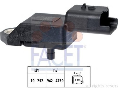 Senzor presiune aer PEUGEOT 607 limuzina (9D, 9U), PEUGEOT 807 (E), Citroen C8 (EA_, EB_) - FACET 10.3134