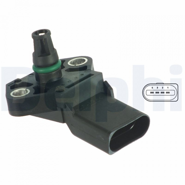 Senzor presiune aer (PS10117 DELPHI) AUDI,FORD,SEAT,SKODA,VW A1|A2|A3|A3, A3 / S3|A4|A4 Allroad|A4, A4 / S4|A5, A5 / S5|A6|A6 Allroad|A6, A6 / S6|A8, A8 / S8, A8L|ALHAMBRA|ALTEA|ALTEA XL|BORA / JETTA,