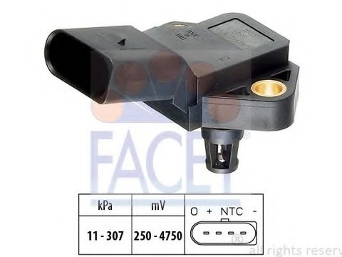 Senzor presiune aer SEAT ALHAMBRA (7V8, 7V9) (1996 - 2010) FACET 10.3075 piesa NOUA