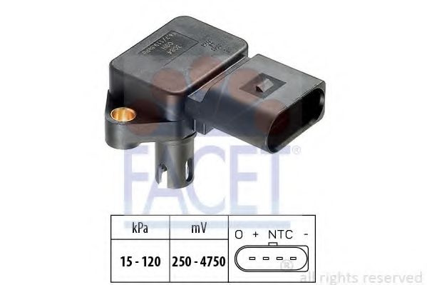 Senzor presiune aer SKODA FABIA limuzina (6Y3) (1999 - 2007) FACET 10.3084