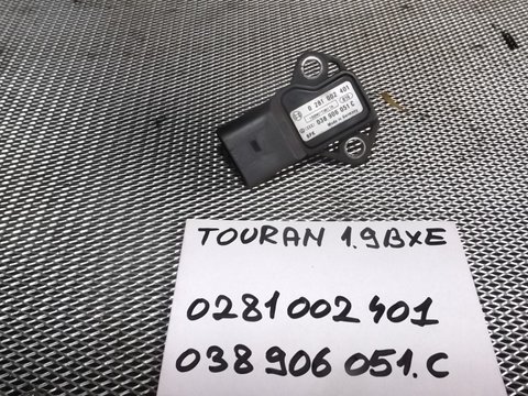 SENZOR PRESIUNE AER TURBINA 0281002401 VW Touran, 2005, 1.9 tdi /105cp tip BXE, culoare negru LC9X