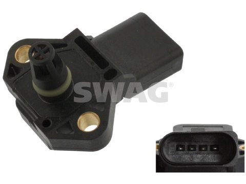 Senzor presiune combustibil 30 93 6116 SWAG pentru Seat Ibiza Seat Leon Skoda Octavia Vw Passat Vw Jetta Vw Vento Skoda Superb Audi A6 Vw Touareg Audi A1 Audi Q7 Vw Tiguan Vw Sharan Audi A8 Audi A3 Skoda Roomster Audi Tt Audi A5 Mitsubishi Outlander 