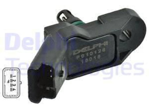 Senzor presiune galerie admisie PS10128 DELPHI pentru Peugeot 306 CitroEn Saxo CitroEn Berlingo Peugeot 106 Peugeot 308 Peugeot 407 Peugeot 206 Peugeot 307 Peugeot 207 CitroEn C2 Peugeot Partner Peugeot Ranch CitroEn C4 Peugeot 1007 Peugeot 807 Citro