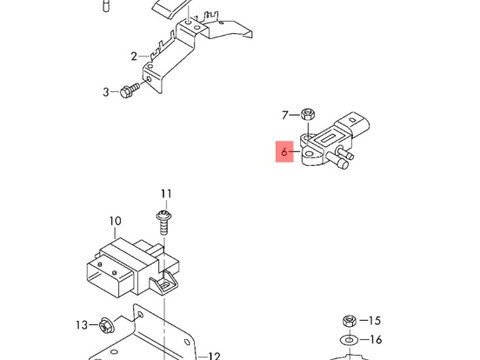 Senzor presiune gaze Audi A4 B8 2.7 TDI CGK OEM 07Z906051B