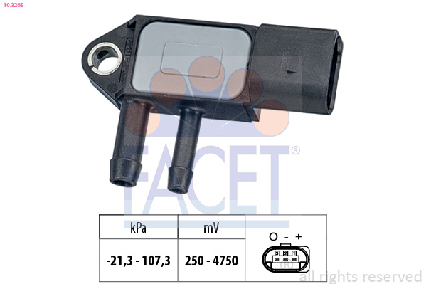 Senzor presiune gaze evacuare ~ Audi A5 2011 2012 2013 2014 2015 2016 2017 ~ 10.3265 ~ FACET