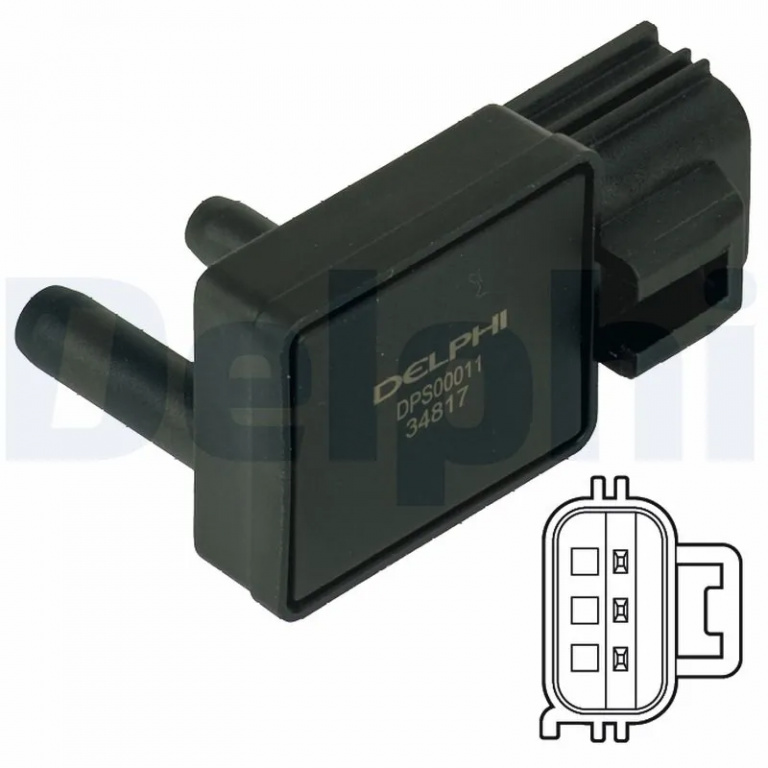 Senzor presiune gaze evacuare Delphi FORD FIESTA VI Van 2009-2017 - DPS00011