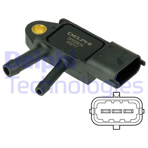 Senzor, presiune gaze evacuare (DPS00018 DELPHI) CADILLAC,SAAB,SUZUKI,VAUXHALL
