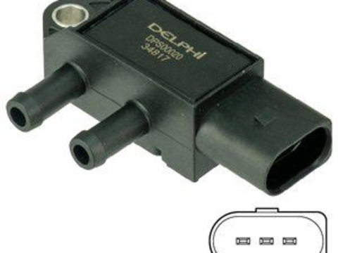 Senzor presiune gaze evacuare DPS00020 DELPHI pentru Vw Touareg Vw Jetta Vw Vento Seat Alhambra Vw Crafter Audi Q5 Vw Sharan Seat Leon Vw Golf Audi A4 Skoda Octavia Audi A5 Audi A3 Audi A6 Audi Tt Vw Passat