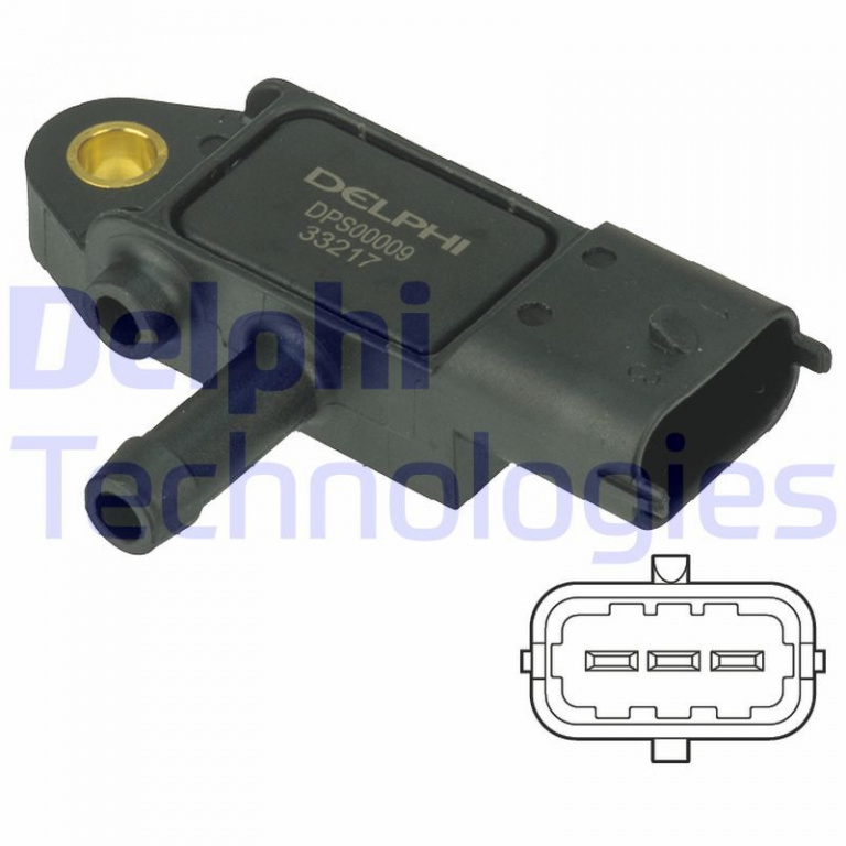 Senzor presiune gaze evacuare # Opel Agila 2008 2009 2010 # DPS00009 # DELPHI