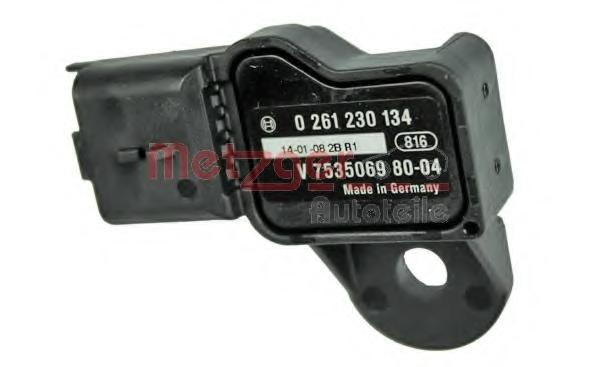 Senzor,presiune supraalimentare Citroen C4 cupe (LA_), Citroen C4 I (LC_), PEUGEOT 207 (WA_, WC_) - METZGER 0906119