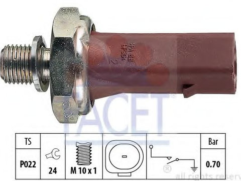 Senzor presiune ulei AUDI A4 (8K2, B8) (2007 - 2015) FACET 7.0132