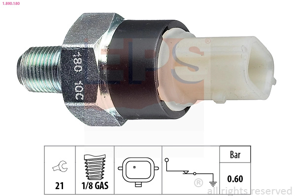 Senzor presiune ulei EPS 1.800.180 la RENAULT TWINGO III (BCM_, BCA_) H4B 453 898cc 92cp 68kW 2014 2015 2016 2017 2018 2019 2020 2021 2022 2023 2024