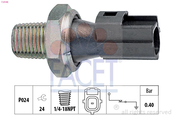 Senzor presiune ulei FACET 7.0145 se potriveste la FORD MONDEO II Turnier (BNP) NGA; NGB; NGC; NGD 1988cc 131cp 96kW 1996 1997 1998 1999 2000
