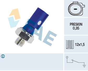 Senzor presiune ulei FAE 12841 compatibil cu MERCEDES-BENZ A-CLASS (W169) M 266.920 1498cc 95cp 70kW 2004 2005 2006 2007 2008 2009 2010 2011 2012