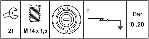 Senzor presiune ulei HELLA 6ZL009600-051 la masina