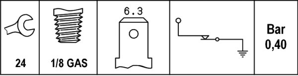 SENZOR PRESIUNE ULEI ~ HYUNDAI TRAJET Box Body/MPV (FO) CVVT 2.0 136cp 140cp 1999 2000 2001 2002 2003 2004 2005 2006 2007 2008 ~ 6ZF007 392-001 ~ HELLA