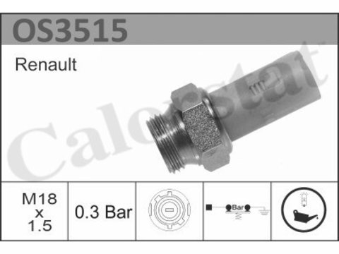 Senzor presiune ulei OS3515 CALORSTAT BY VERNET pentru Renault 21 Renault 25 Renault Espace Volvo 480 Volvo 440 Volvo 460 Renault Laguna Renault Safrane Renault Clio Volvo S40 Volvo V40