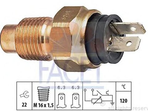 Senzor sonda temperatura apa LANCIA DELTA I 831AB0 FACET 7.3509