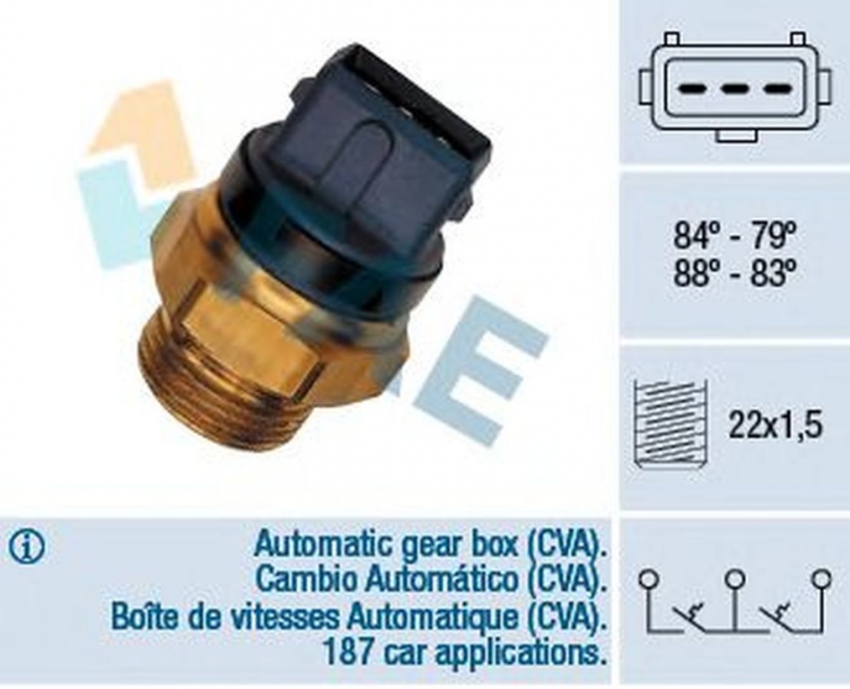 Senzor sonda temperatura apa PEUGEOT 307 3A C FAE 37940