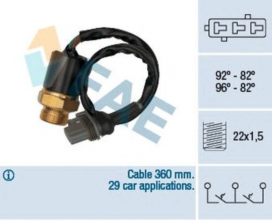 Senzor sonda temperatura apa RENAULT ESPACE II J S63 FAE 37870