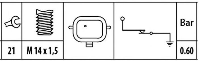 Senzor sonda ulei RENAULT MEGANE II limuzina LM0 1 HELLA 6ZL003259401