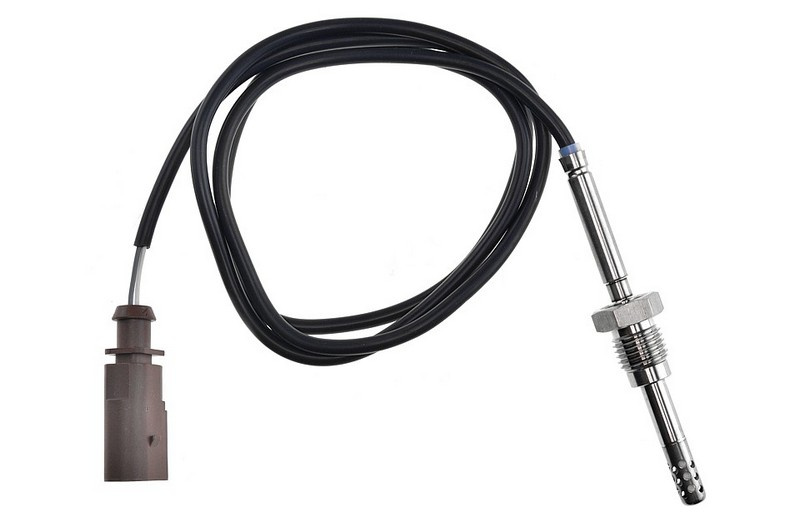 SENZOR TEMPERATURA GAZE ESAPAMENT OPEL ASTRA H 2004->2014 Culoare mufa portocaliu, Forma dreapta, pentru mufa forma de D, Lungime cablu mm 960, lungime totala mm 1130, Numar poli 2, pt. cod original 03L 906 088 BQ, dupa filtru particule , inainte de 