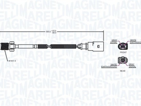 Senzor temperatura gaze evacuare 172000123010 MAGNETI MARELLI