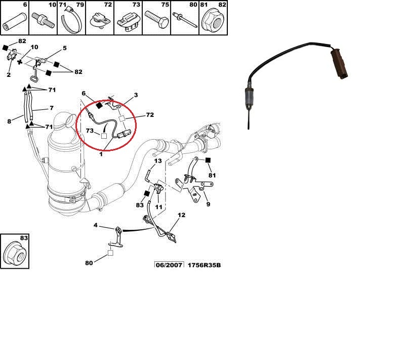 Senzor temperatura gaze evacuare CITROEN , PEUGEOT 1.6 HDI 1618LS 1618A5