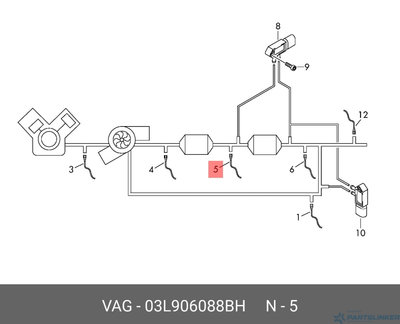 Senzor temperatura gaze Volkswagen Passat B7 (365)