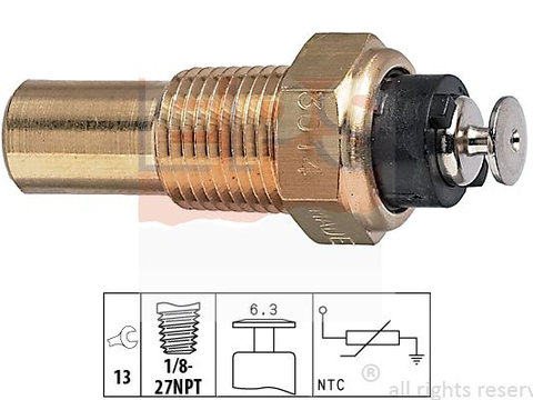 Senzor temperatura lichid de racire 1 830 014 EPS pentru Daewoo Lanos Daewoo Nubira