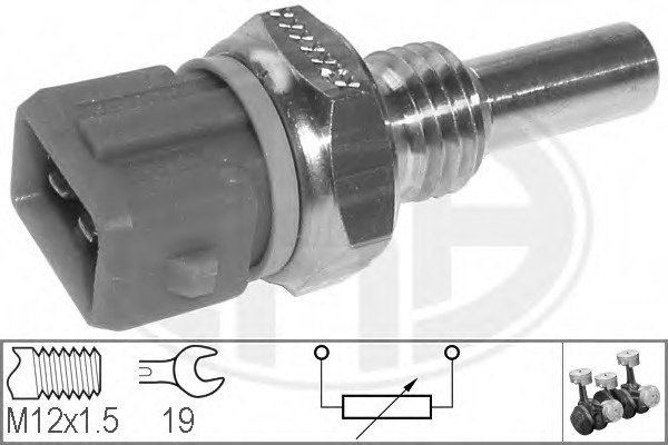 Senzor temperatura lichid de racire 330122 ERA pentru CitroEn Ax CitroEn Xm CitroEn Zx CitroEn Xantia Peugeot 405 Peugeot 106 Peugeot 306 Peugeot Boxer Peugeot 806 Peugeot 605 Fiat Ducato Fiat Ulysse CitroEn Jumper CitroEn Relay CitroEn Evasion Citro