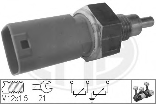 Senzor temperatura lichid de racire 330143 ERA pentru Fiat Barchetta Fiat Brava Fiat Bravo Alfa romeo Spider Fiat Coupe Fiat Marea Alfa romeo Gtv Alfa romeo 145 Alfa romeo 146 Fiat Palio Alfa romeo 156 Fiat Punto Alfa romeo 166 Fiat Multipla Fiat Alb