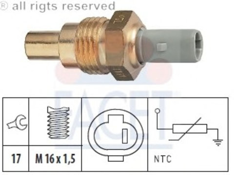 Senzor temperatura lichid de racire 7 3161 FACET pentru Vw Taro Toyota Camry Toyota Scepter Toyota Mr Toyota Liteace Toyota Land Toyota Hilux Toyota Tacoma Toyota Celica Toyota Hiace Toyota Quantum Toyota Estima Toyota Previa Toyota Tarago Toyota Car