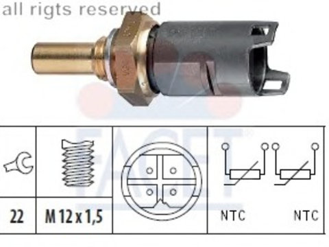 Senzor temperatura lichid de racire 7 3274 FACET pentru Bmw Seria 3 Bmw Seria 7 Bmw Seria 8 Bmw Seria 5 Bmw Z3 Bmw Z8 Bmw X5 Land rover Range rover