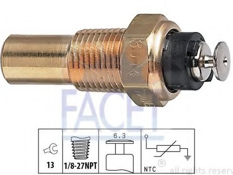 Senzor,temperatura lichid de racire DAEWOO LEGANZA (KLAV) (1997 - 2004) FACET 7.3014 piesa NOUA