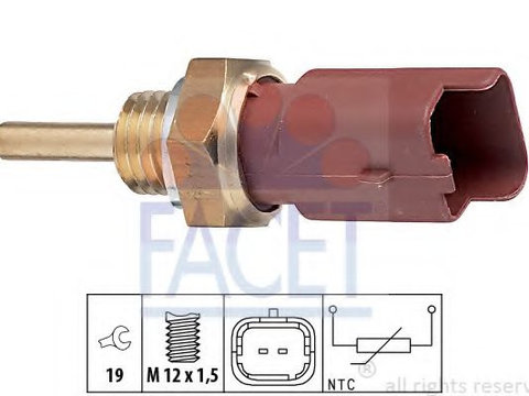 Senzor,temperatura lichid de racire FIAT 500L (199_) (2012 - 2020) FACET 7.3326