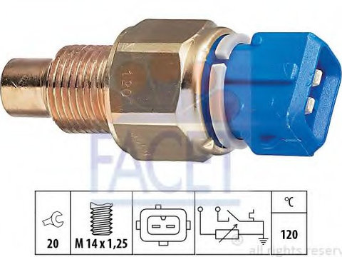 Senzor,temperatura lichid de racire FIAT SCUDO caroserie (220L) (1996 - 2006) FACET 7.3558 piesa NOUA