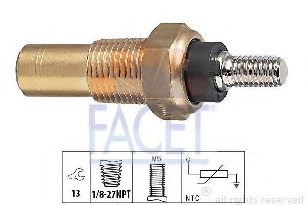 Senzor,temperatura lichid de racire FORD ORION Mk III (GAL) (1990 - 1996) FACET 7.3124