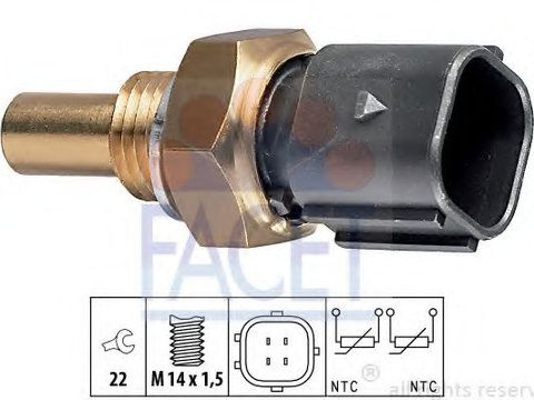 Senzor,temperatura lichid de racire MERCEDES CLK Cabriolet (A208) (1998 - 2002) FACET 7.3316