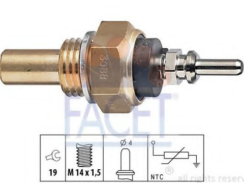 Senzor,temperatura lichid de racire MERCEDES VITO caroserie (638) (1997 - 2003) FACET 7.3088