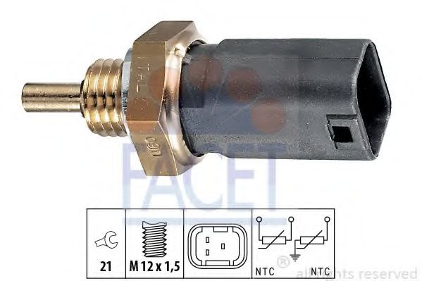 Senzor,temperatura lichid de racire RENAULT SCÉNIC I (JA0/1_) (1999 - 2003) FACET 7.3252