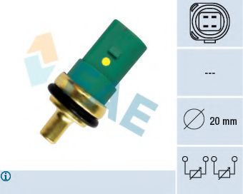 Senzor,temperatura lichid de racire VW GOLF 5 (1K1) (2003 - 2009) FAE 33783