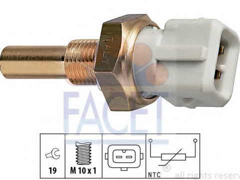 Senzor,temperatura lichid de racire VW JETTA Mk II (19E, 1G2, 165) (1983 - 1992) FACET 7.3171