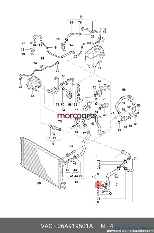 Senzor temperatura lichid racire 06A919501A Vw Pas