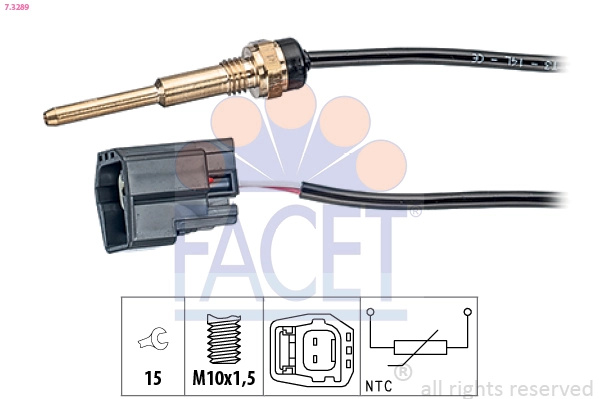 Senzor temperatura lichid racire FACET JAGUAR F-PACE (X761) 2015-2025 - 7.3289