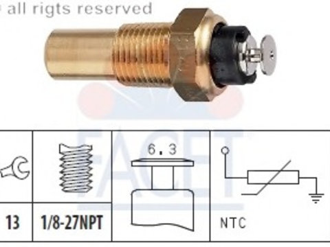 Senzor temperatura ulei 7 3170 FACET pentru Opel Vectra Opel Omega Opel Calibra Opel Corsa Opel Vita Opel Tigra