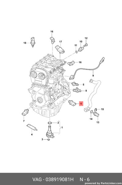 Senzor temperatura ulei Audi A4 B8 2.0 TDI CAG Sed